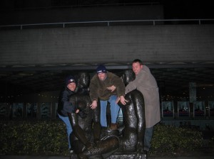 Alex, Mickey, and Mario climbing